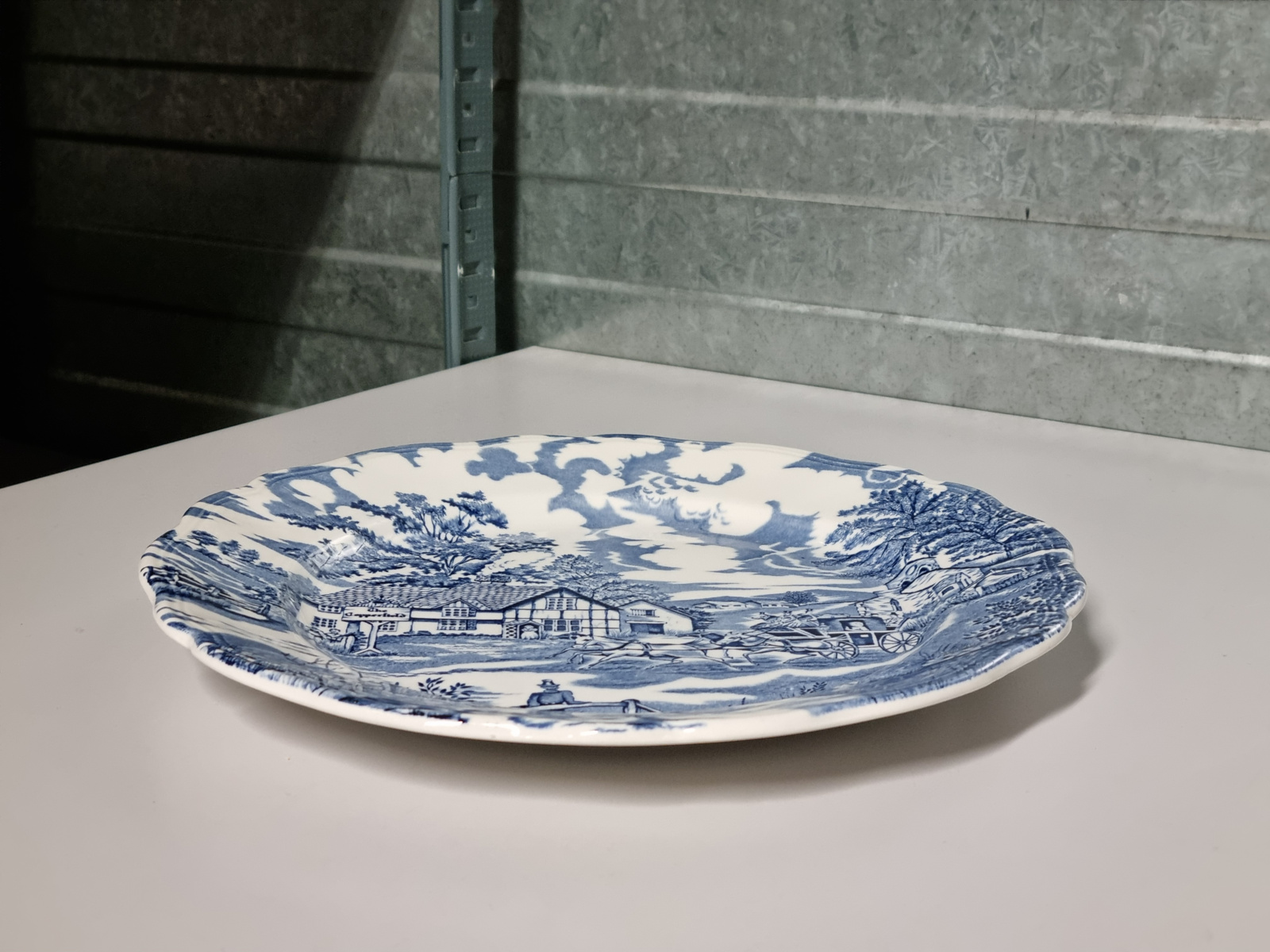 Engels blauw English Style serveerbord 28,5 cm