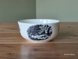Landschap zwart Societe Ceramique hoge ronde schaal 15 cm