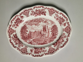 Engels rood Enoch Wedgwood Royal Homes of Britain compleet servies 6 personen