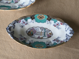 Boch Frères Canton set 2x ovaal schaaltje 24,5 cm