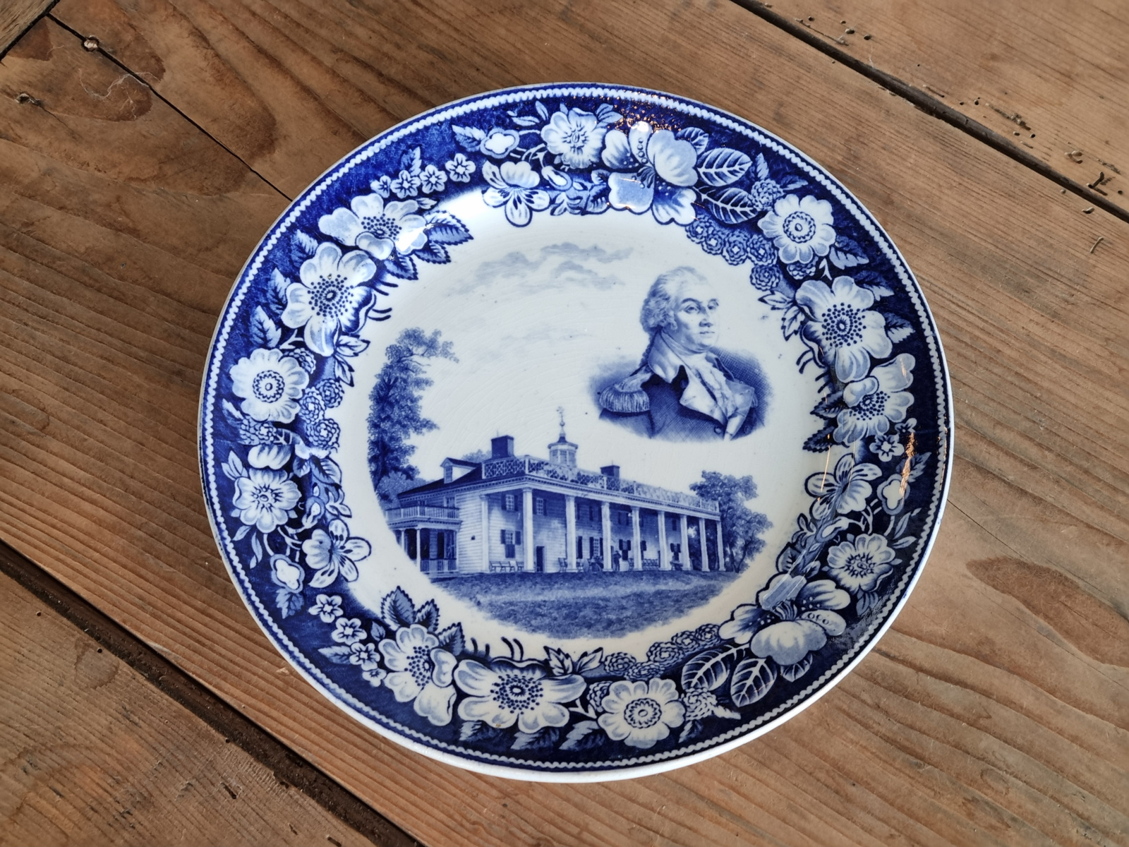 Petrus Regout decor Washington's Home Bord 24 cm