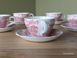 Engels rood Meakin Coaching Days set 5x kop en schotel