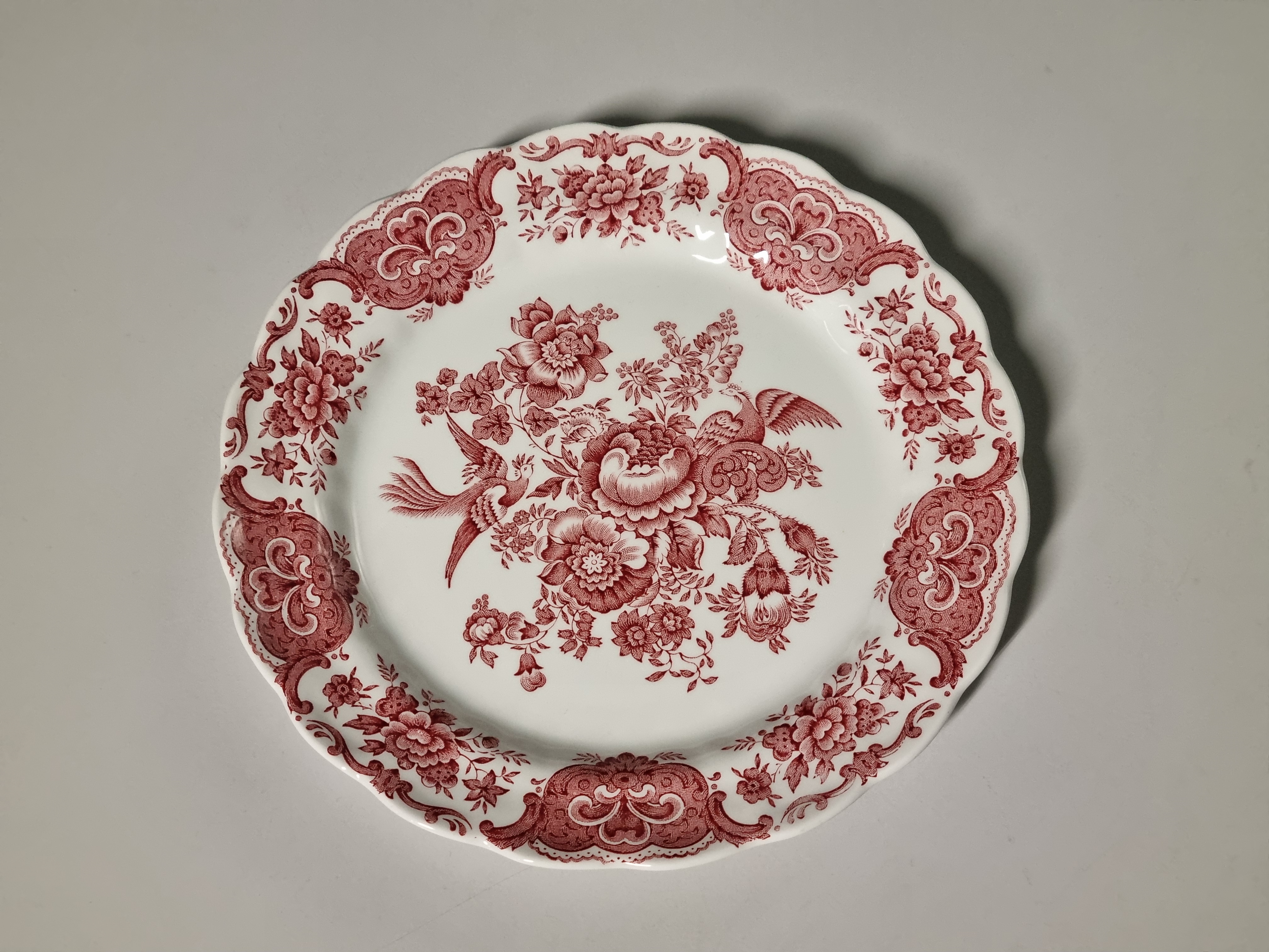 Engels rood Ridgway Windsor ontbijtbord 21 cm
