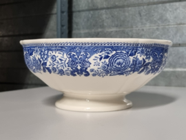 Villeroy en Boch Burgenland blauw Serveerkom op voet 19,5 cm