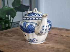 Peacock blauw Societe Ceramique Theepot (creme)