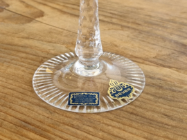 Boheems Kristal Glas Paars op hoge voet