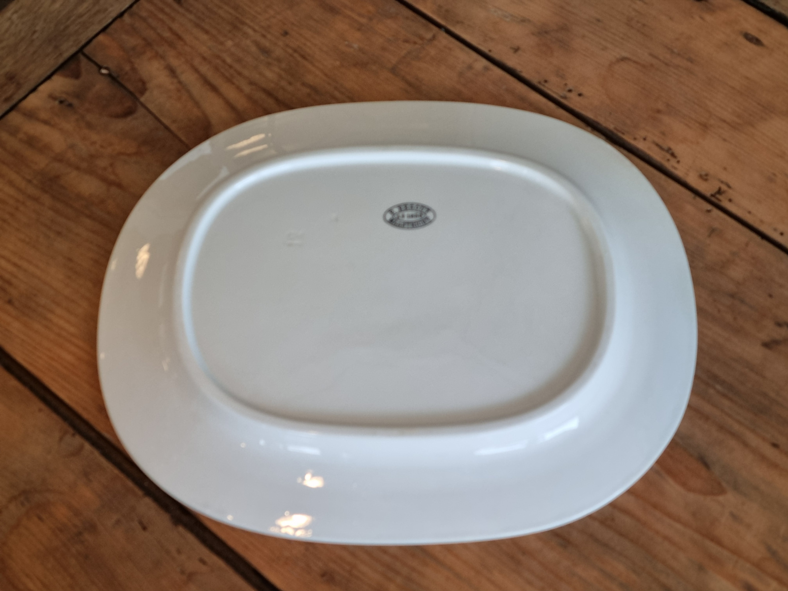 Petrus Regout rechthoekige schaal 32 cm (wit)
