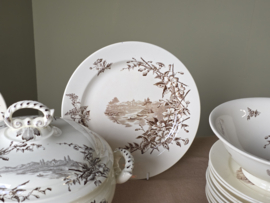 Boch Frères Cotage Terre de Fer bruin compleet servies min. 10 personen