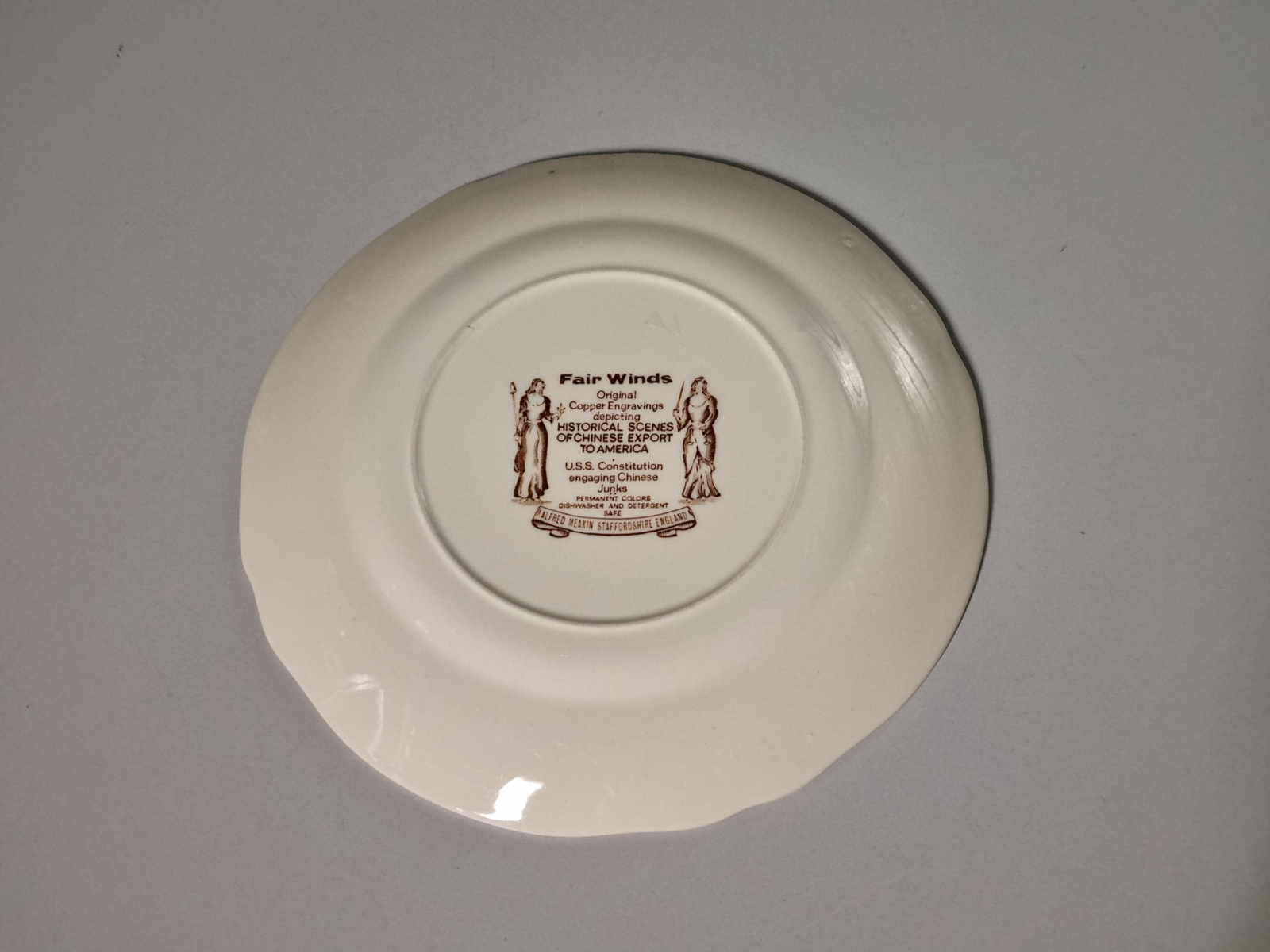 Engels bruin Alfred Meakin Fair Winds bordje 18 cm