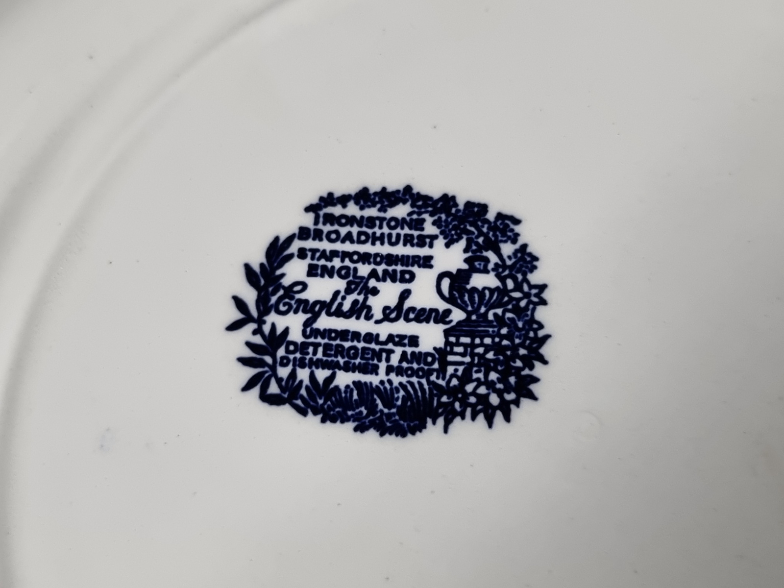 Engels blauw Broadhurst English Scene Serveerbord 27 cm