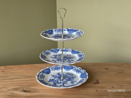 Engels Ridgway Windsor blauw Etagere 3-laags