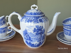 Villeroy en Boch Burgenland blauw koffieservies 8 personen