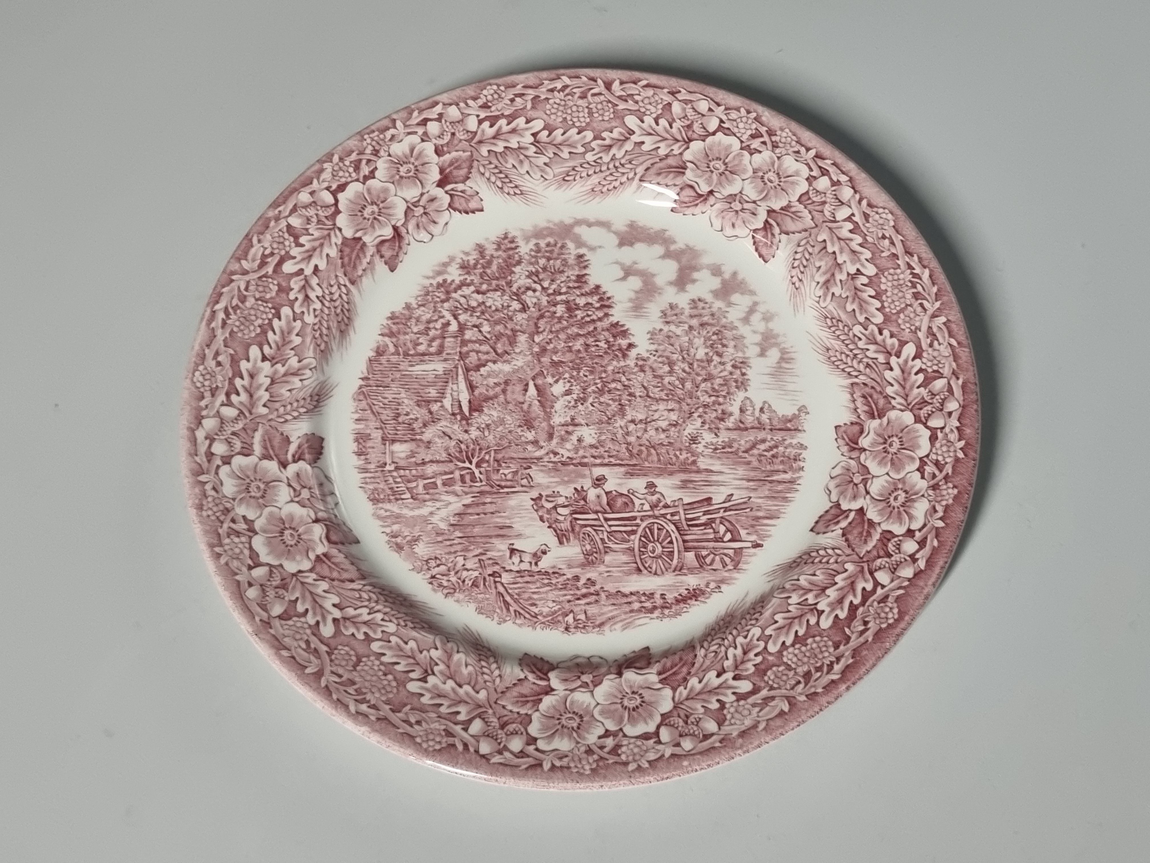 Engels rood Broadhurst The Constable Series plat dinerbord 25 cm