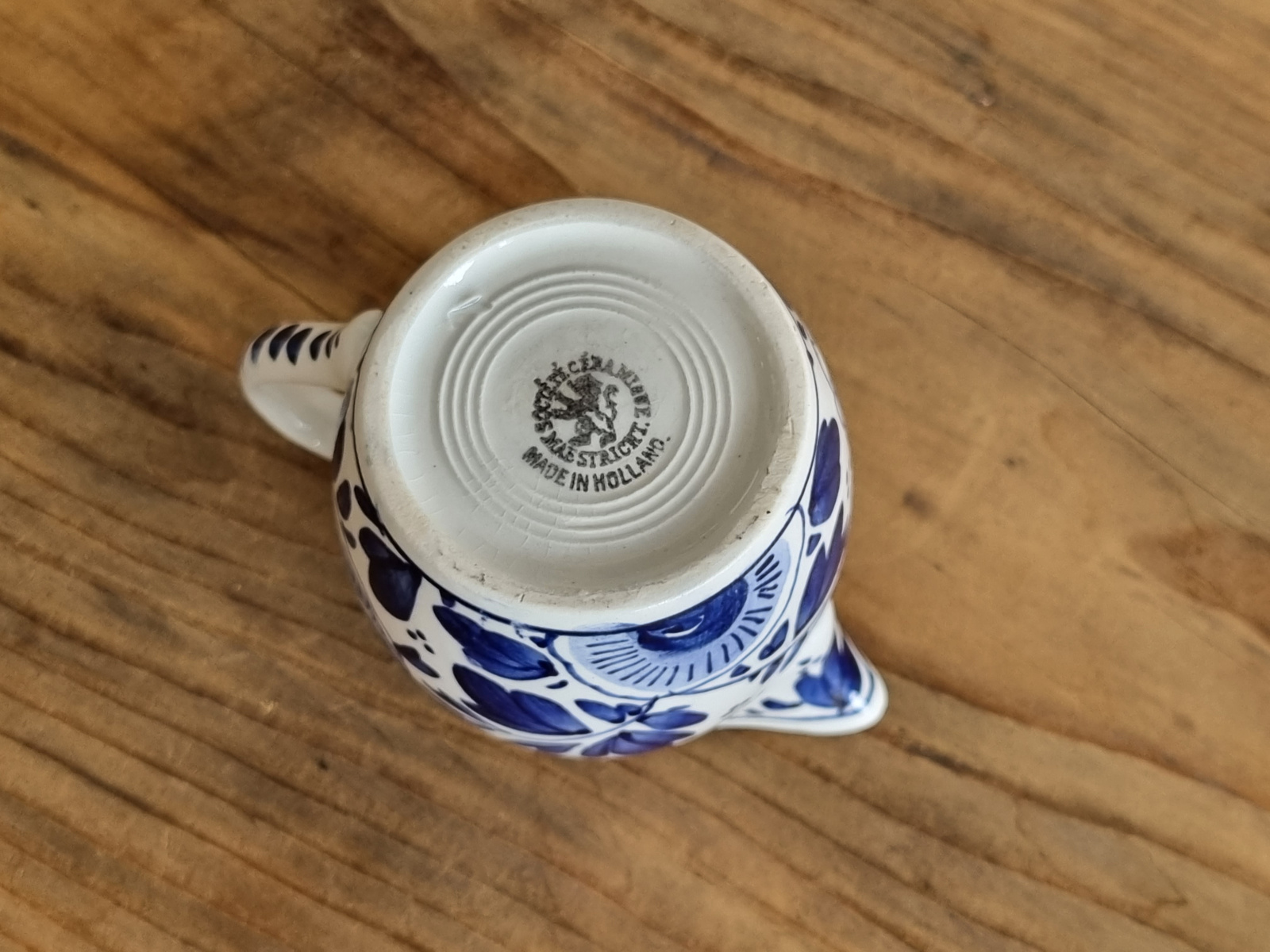 Delft blauw Societe Ceramique Roomkannetje 4-rings van het Tete-a-Tete-stel