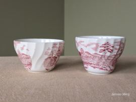 Engels rood Myott Royal Mail Postkoets set 2x Kommetje