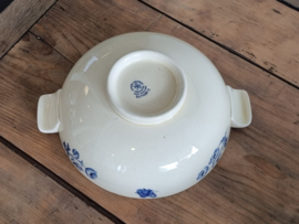 Societe Ceramique Butterflij hoge ronde schaal met greepjes (creme)