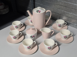 Boch Belgium Pastel Roze koffieservies 8-persoons