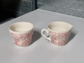 Engels rood English Ironstone Tableware EIT roomstel (brug)