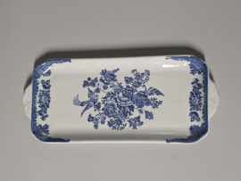 Engels blauw Unicorn Tableware Asiatic Pheasants rechthoekige schaal 35 cm