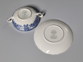 Villeroy en Boch Burgenland blauw Soepkom met schotel (rond oortje)