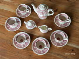Villeroy en Boch Burgenland rood koffieservies 6 personen