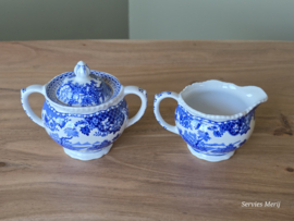 Engels blauw Woods Burslem England Seaforth Roomstel