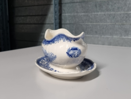 Villeroy en Boch Burgenland blauw  Sauskom op onderschotel