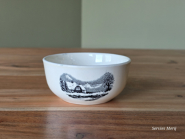 Landschap zwart Societe Ceramique hoge ronde schaal 10 cm