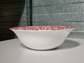 Engels rood English Ironstone Tableware River Scenes hoge ronde schaal 24,5 cm