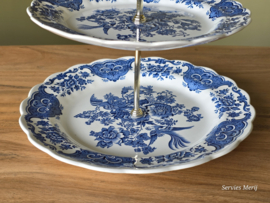 Engels Ridgway Windsor blauw Etagere 3-laags