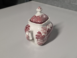 Engels rood Grindley Country Inns Suikerpot met oren