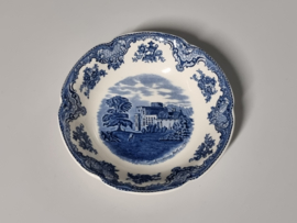 Engels blauw Johnson Bros Old Britain Castles Bord Pasta Curry Pokebowl 19 cm