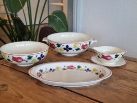 Boerenbont 417 Societe Ceramique set 4x serveerschalen (wit)