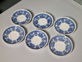 Villeroy en Boch Burgenland blauw set 6x Thee Kop en schotel