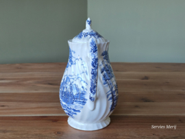 Engels blauw Myott Royal Mail Postkoets koffiepot