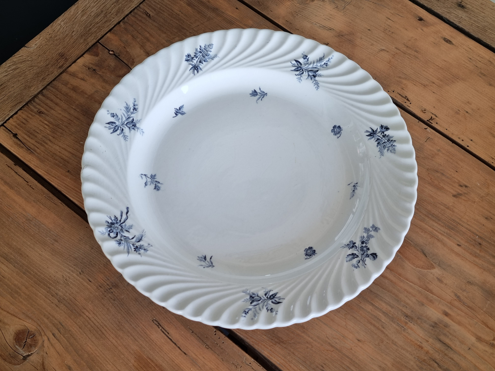 Petrus Regout decor Riva Glazen Stolp op groot Bord 34 cm