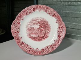 Engels rood Grindley Homeland groot Serveerbord met greepjes (rond) 33 cm
