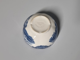 Engels blauw Johnson Bros Old Britain Castles suikerschaaltje 8 cm