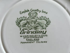 Engels groen Grindley Country Inns ontbijtbord 20 cm