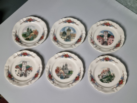 Frans Sarreguemines Obernai Set 6x ontbijtbordje 19 cm