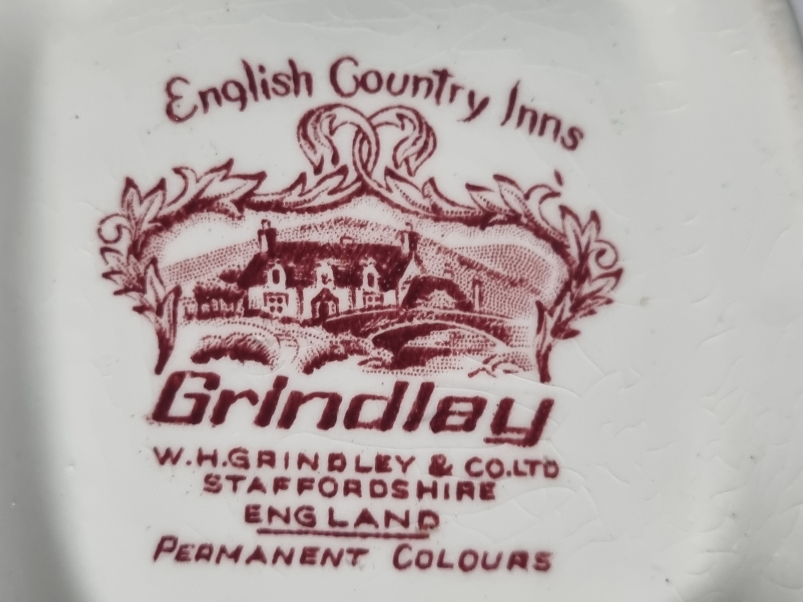 Engels rood Grindley Country Inns koffiepot theepot 19,5 cm