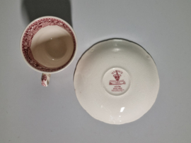 Engels Mason's Vista rood Koffie Kop en schotel
