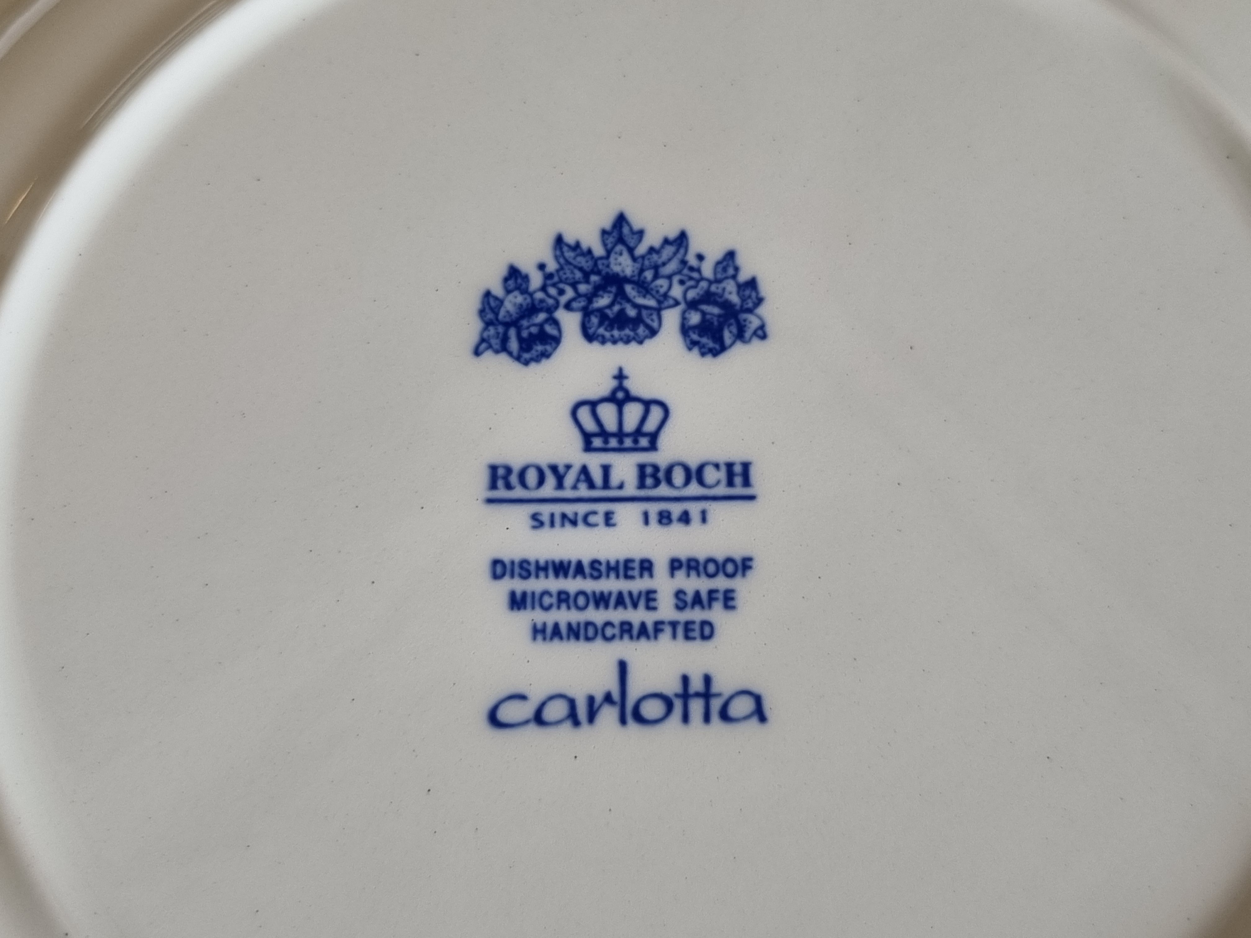Boch Belgium Carlotta blauw ontbijtbord 21,5 cm