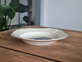 Landschap Zwart Societe Ceramique set 6x Diep Bord | Pasta Bord (vierkant model, wit)