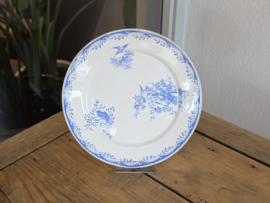 Sarreguemines Watteau lichtblauw ontbijtbord 20 cm