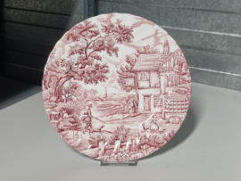 Engels rood The Hunter by Myott diner bord 25 cm