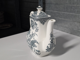 Engels petrol Enoch Wedgwood Asiatic Pheasants koffiepot theepot 18 cm