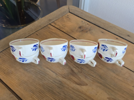 Boerenbont Boch theeservies model Zeeland 8 personen (zwart stempel)