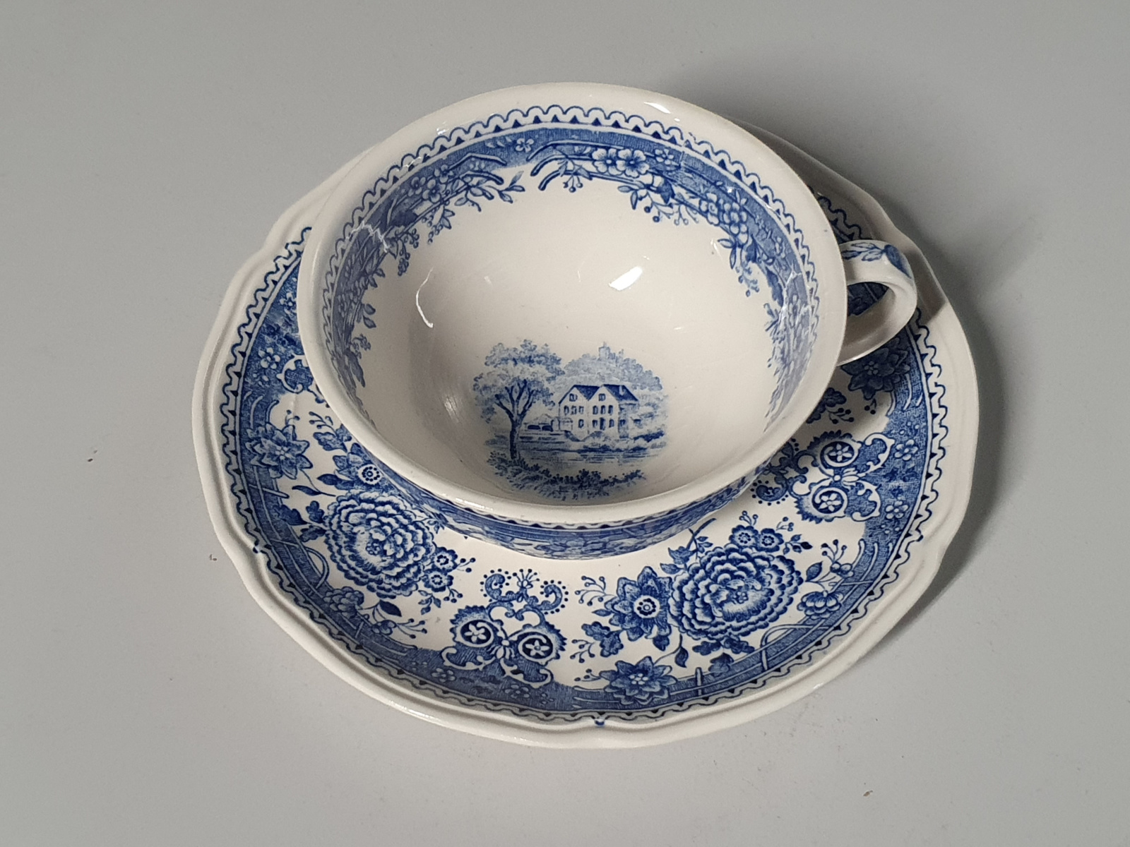 Villeroy en Boch Burgenland blauw Thee Kop en schotel Ø 9 cm (lager model)
