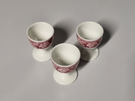 Engels rood Adams decor paarden set 3x Eierdopje